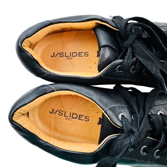 J/SLIDES Black and White Platform Sneakers - Picture 7 of 10